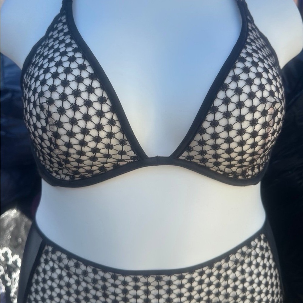 Victoria’s Secret  Black Lace Bralette and Panty Set